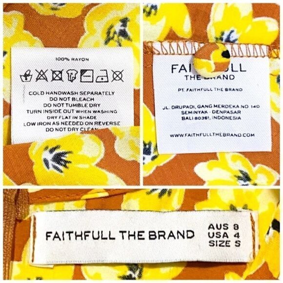 Faithfull the Brand Dress Ilia Floral Mini Dress size 4 - Picture 7 of 16